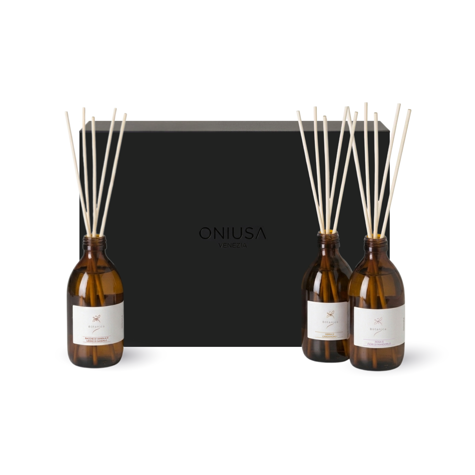 Set 3 diffusori a bastoncini Bòtanica Dolce e Legnosa