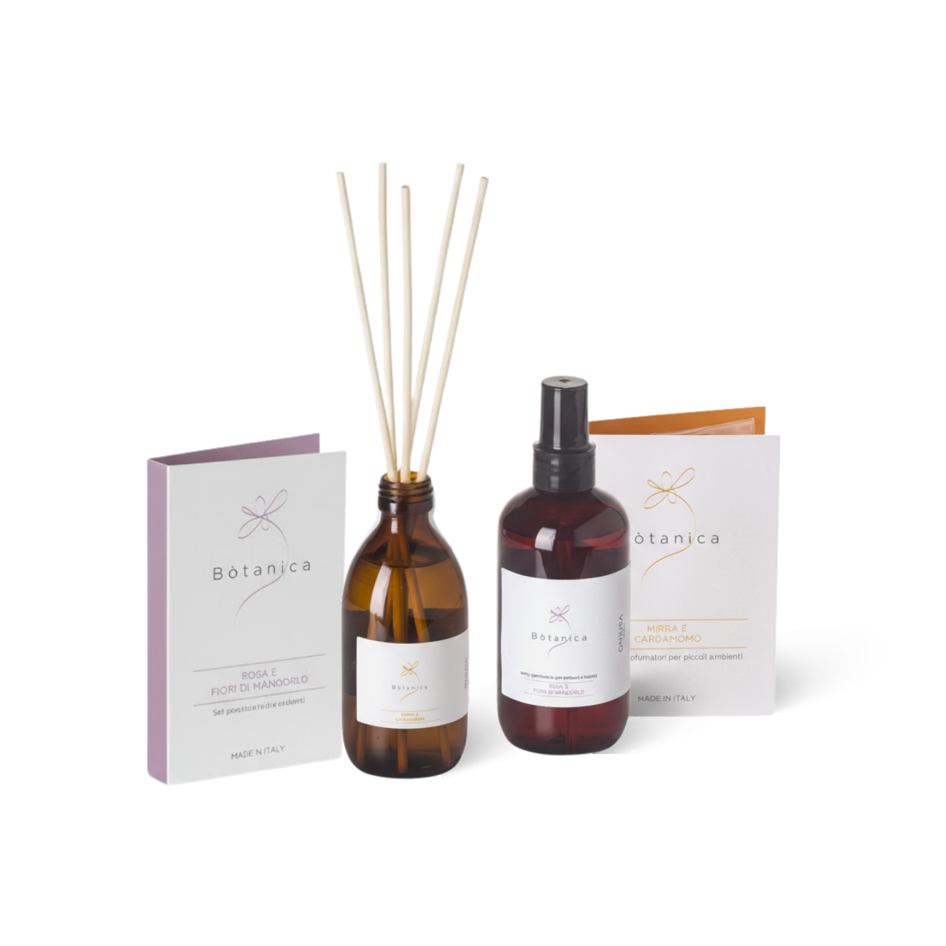 Olfactory furnishing set for the bedroom - warm and inviting
