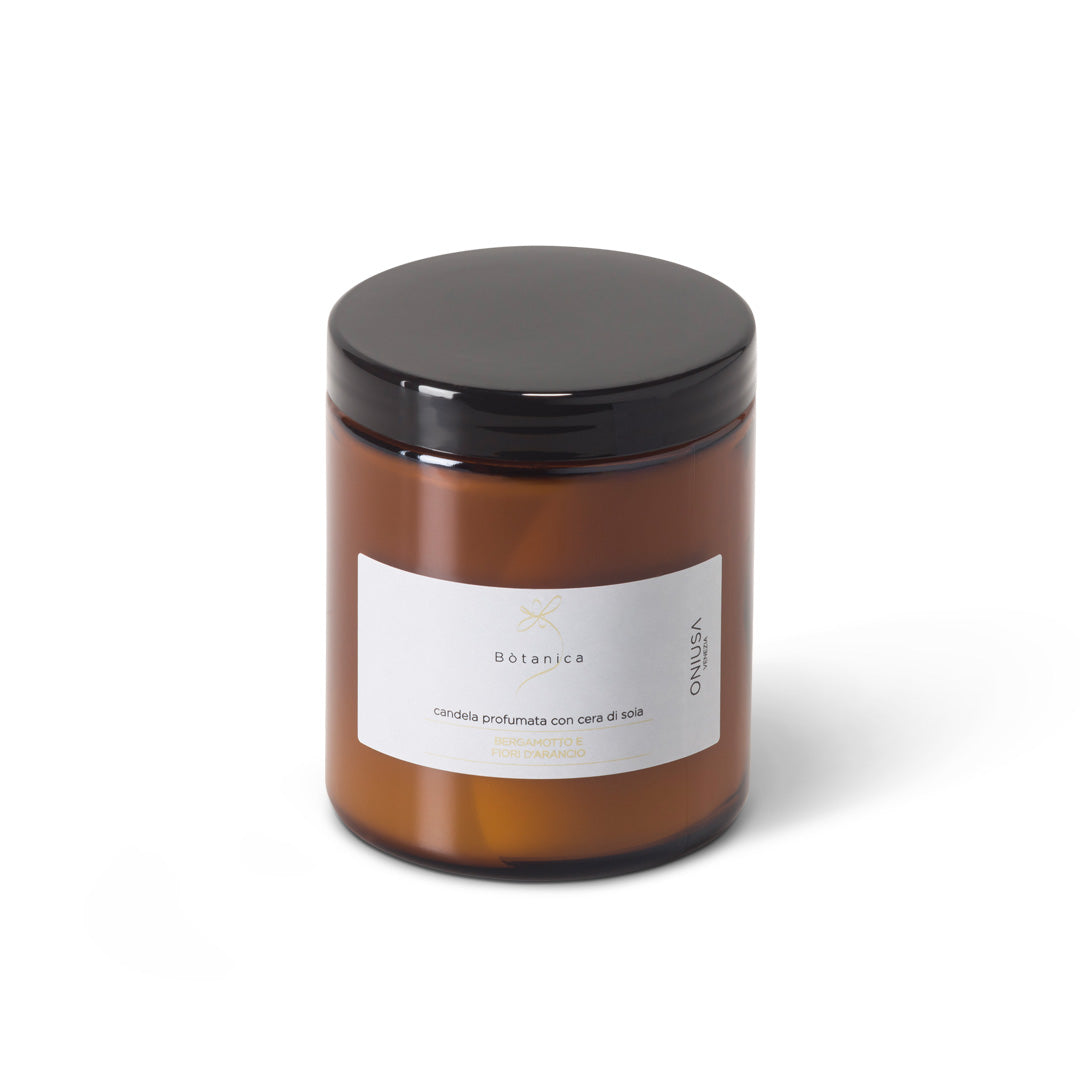 Duftkerze mit Sojawachs, Bergamotte und Orangenblüte