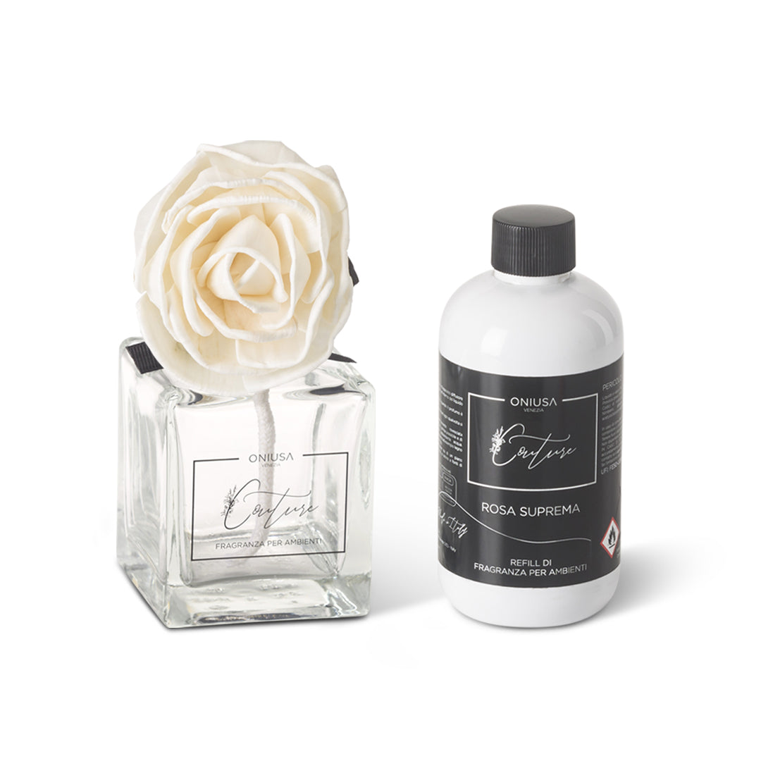 Diffuser with Rosa Suprema flower