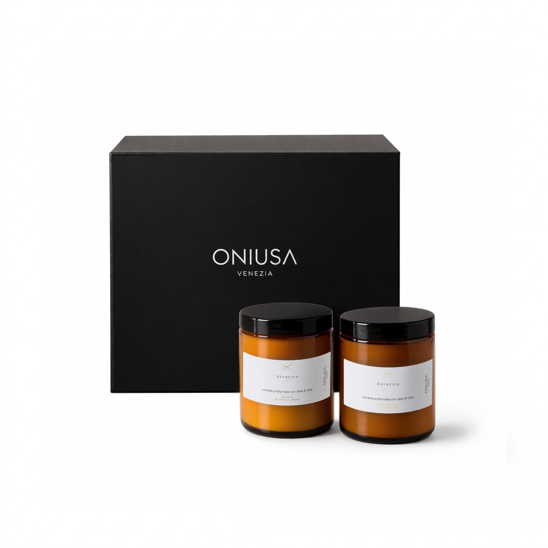 2er-Set Duftkerzen mit Sojawachs Bòtanica – Frisch & Zitrusartig