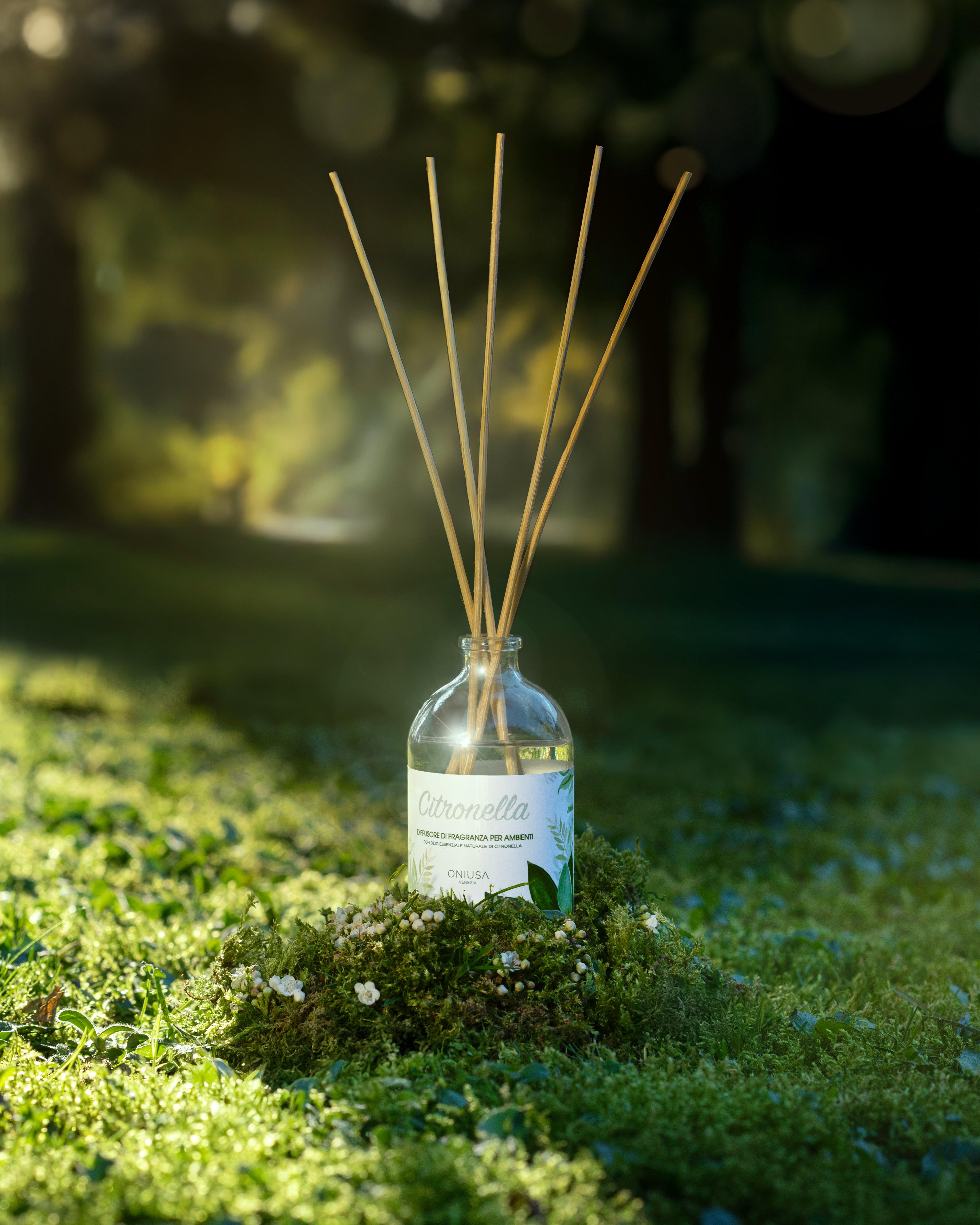 Duftdiffusor mit Zitronengrasstäbchen