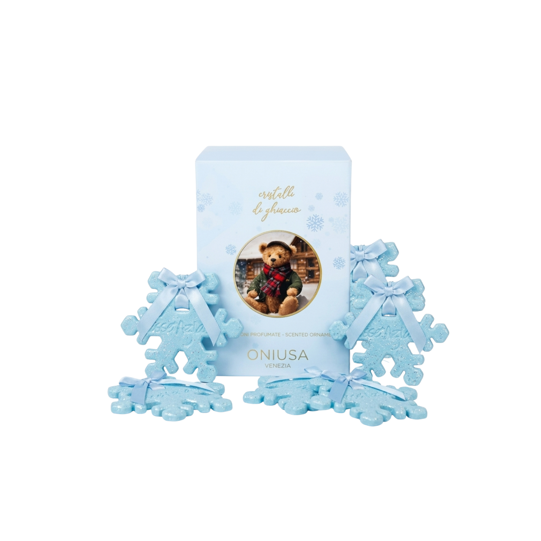 Scented decorations set of 6 Ice Crystals