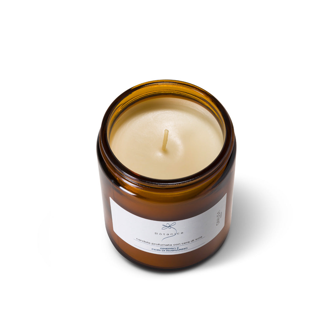 Duftkerze aus Sojawachs Wacholder & Rosmarinblüten