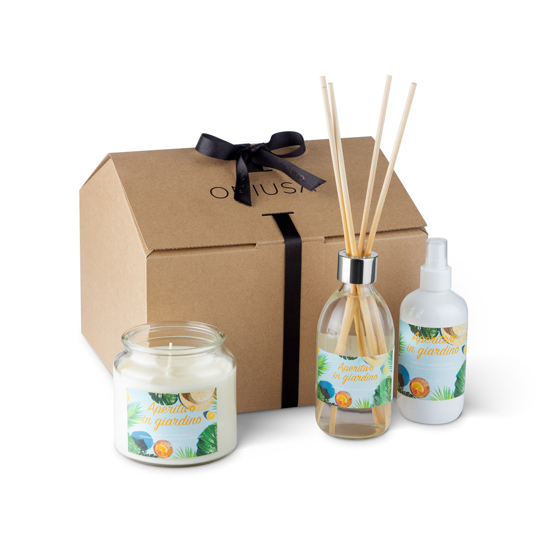 Komplettes Set Aperitivo im Garten