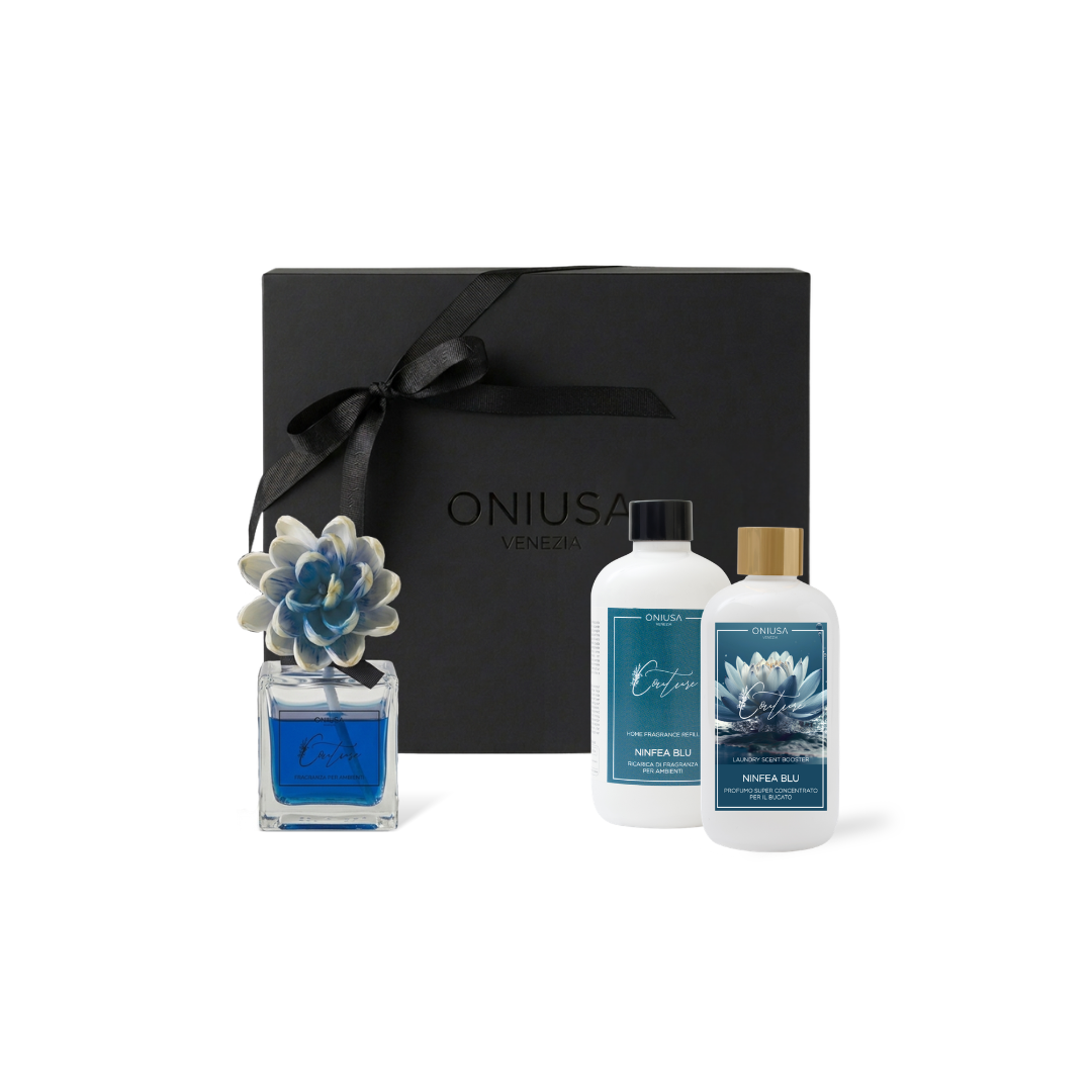 Geschenkset Couture Blaue Seerose
