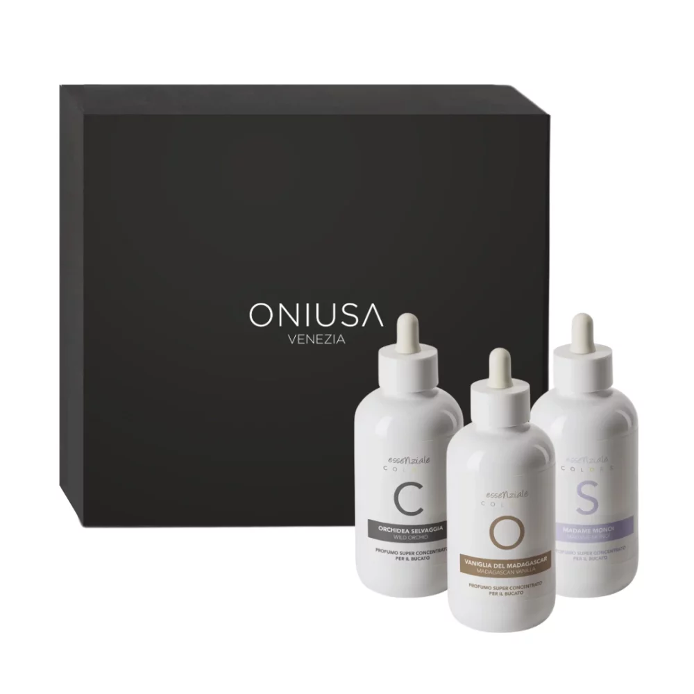 Gift Set 3 Concentrated Laundry Fragrances 250ml – Essenziale Colors Sweet and Intense Mix