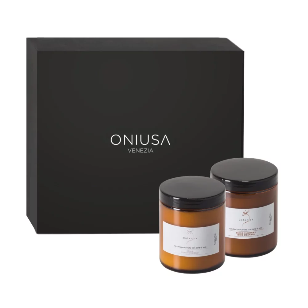 Gift Set 2 Scented Soy Wax Candles 170g – Bòtanica Sweet and Woody Mix